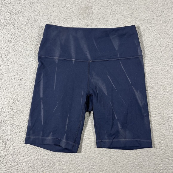 Lululemon Wunder Train High Rise Bike Short 8" Size 8 Sun Washed Blue Bleached - Picture 1 of 10